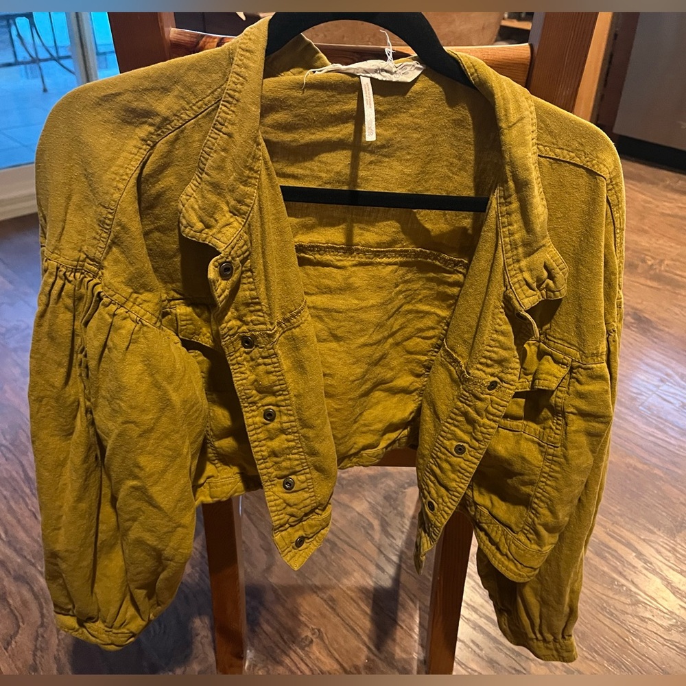 Free People Mustard Yellow Top